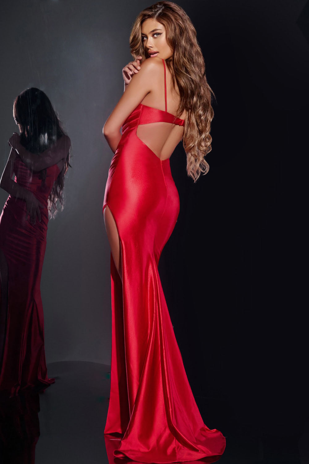 Jovani 42370 prom dress images.  Jovani 42370 is available in these colors: Red, Royal, Ivory, Black.