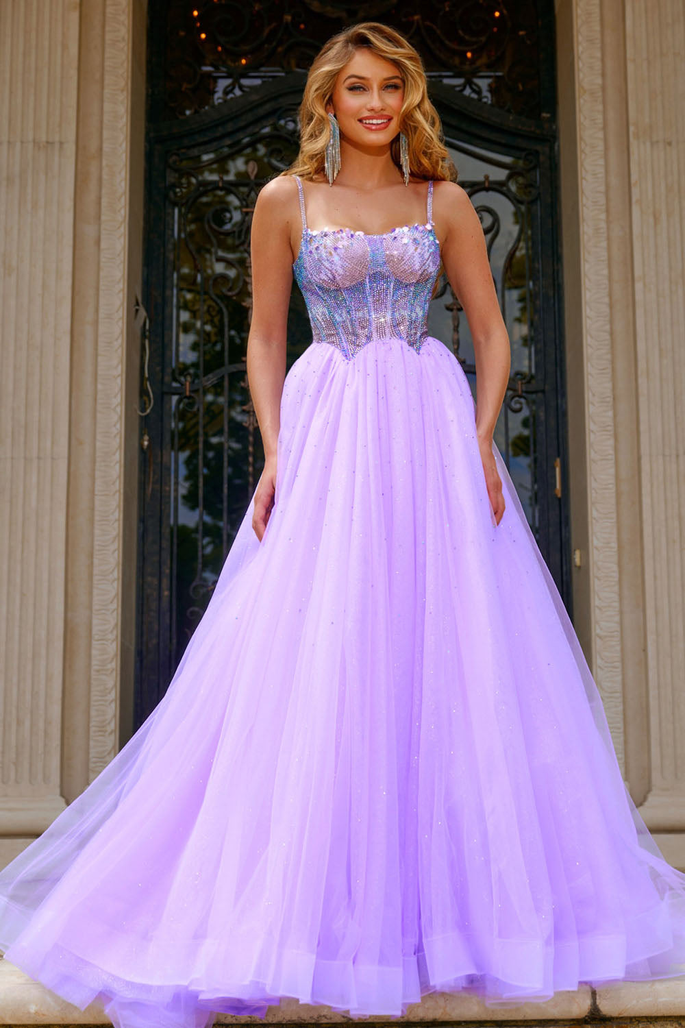 Jovani 44511 prom dress images.  Jovani 44511 is available in these colors: Lilac, Blue.