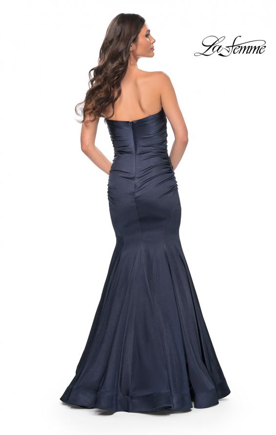 La Femme 31980 prom dress images.  La Femme 31980 is available in these colors: Champagne, Hot Pink, Navy.