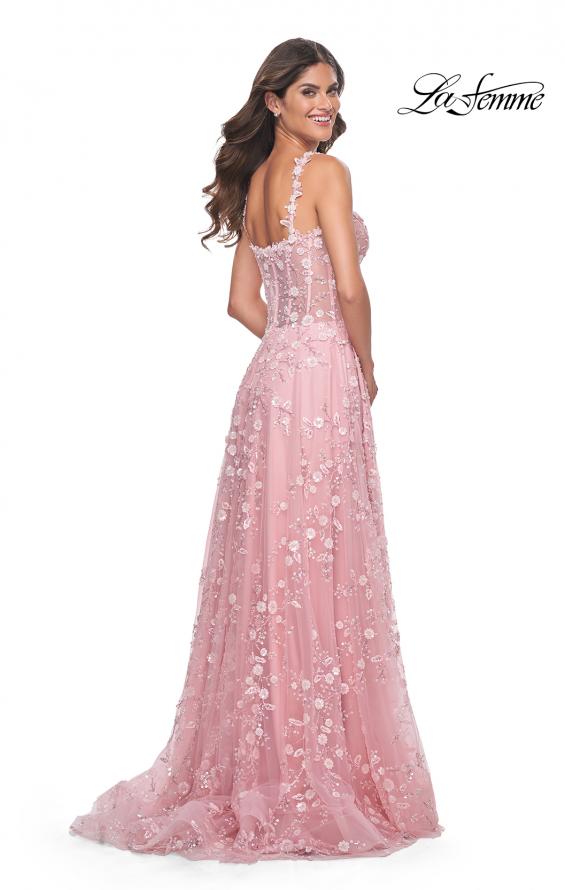 La Femme 31996 prom dress images.  La Femme 31996 is available in these colors: Lavender, Light Blue, Pink.