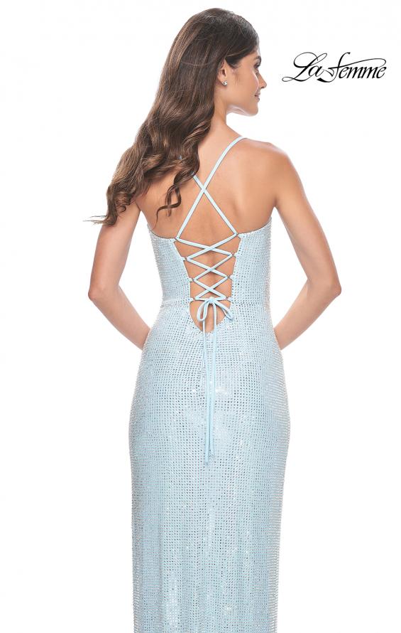 La Femme 32039 prom dress images.  La Femme 32039 is available in these colors: Cloud Blue.