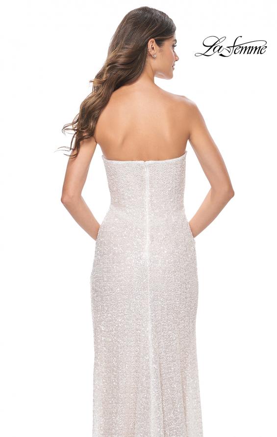 La Femme 32045 prom dress images.  La Femme 32045 is available in these colors: White.