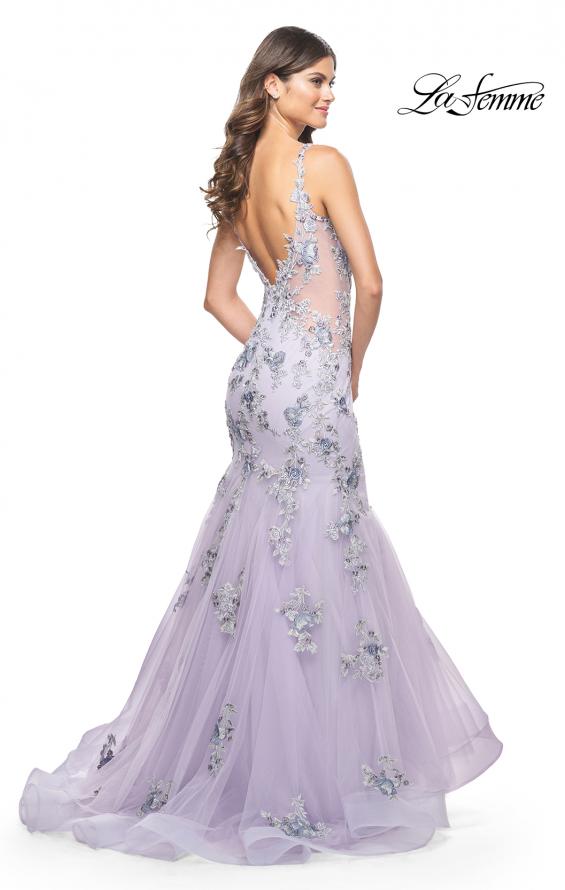 La Femme 32091 prom dress images.  La Femme 32091 is available in these colors: Lavender Gray.