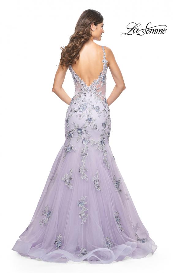 La Femme 32091 prom dress images.  La Femme 32091 is available in these colors: Lavender Gray.