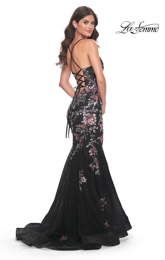 La Femme 32246 prom dress images.  La Femme 32246 is available in these colors: Black.