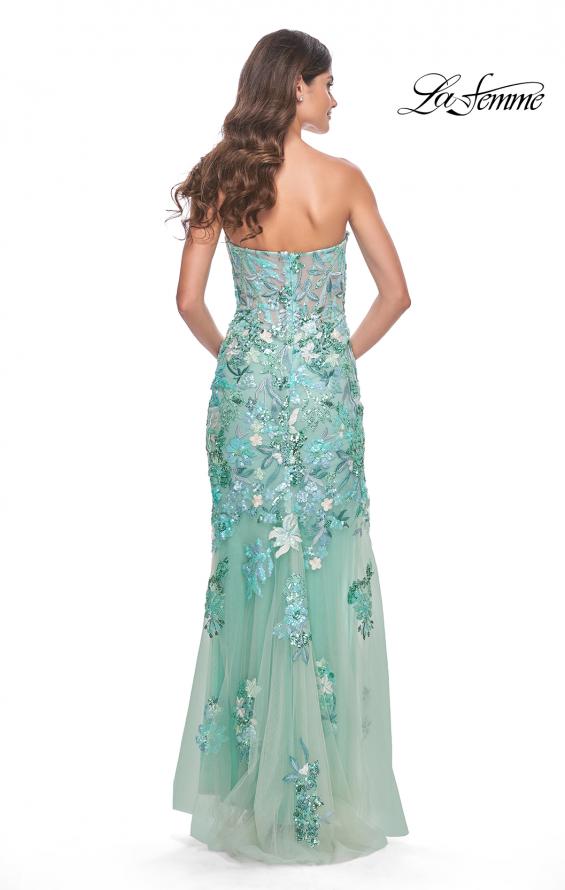 La Femme 32252 prom dress images.  La Femme 32252 is available in these colors: Sage.