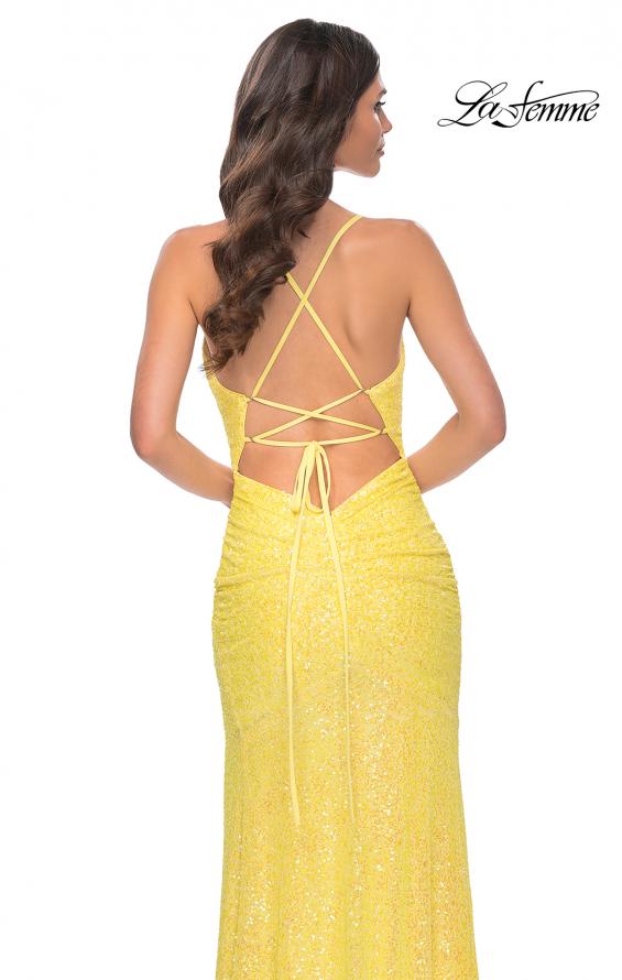 Purple and yellow prom on sale dress