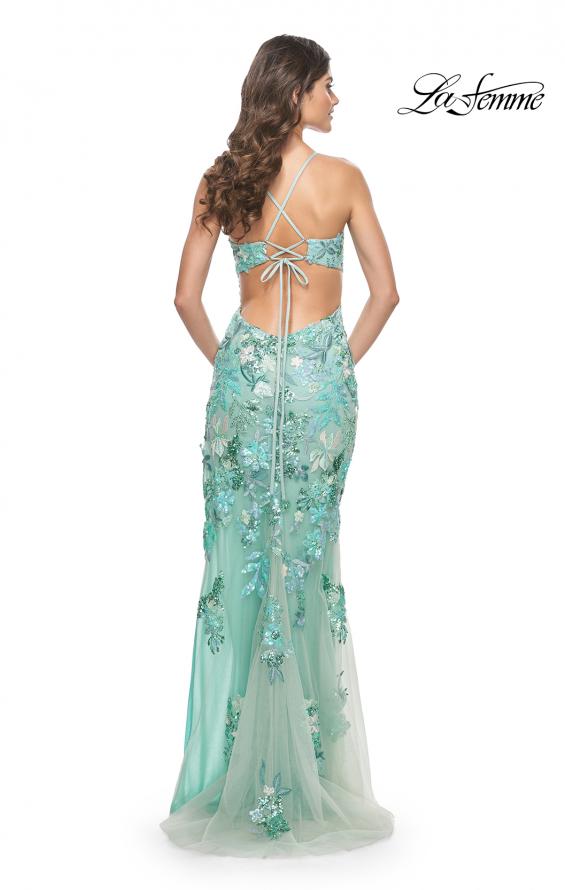 La Femme 32344 prom dress images.  La Femme 32344 is available in these colors: Sage.