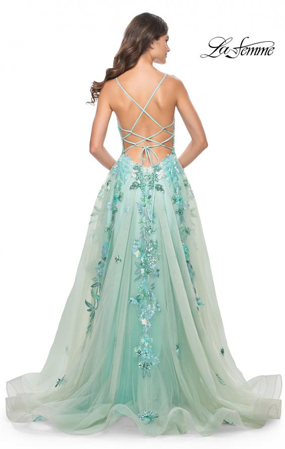 La Femme 32347 prom dress images.  La Femme 32347 is available in these colors: Sage.