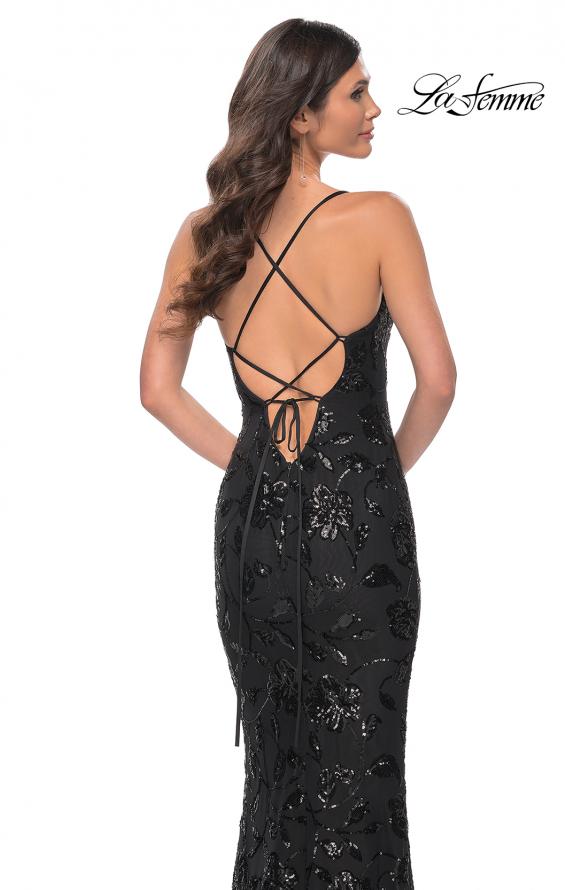 La Femme 32415 prom dress images.  La Femme 32415 is available in these colors: Black.