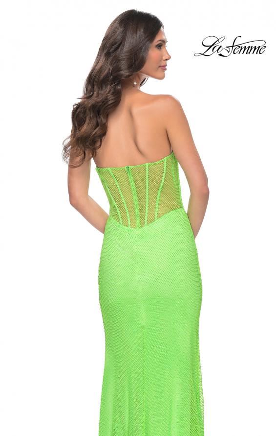 La Femme 32417 prom dress images.  La Femme 32417 is available in these colors: Bright Green.