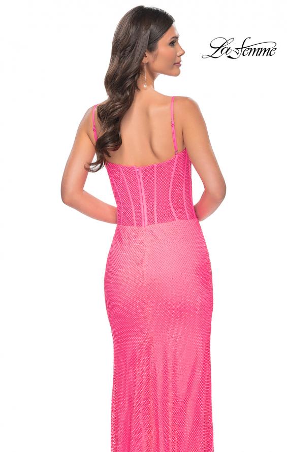 La Femme 32426 prom dress images.  La Femme 32426 is available in these colors: Hot Pink.