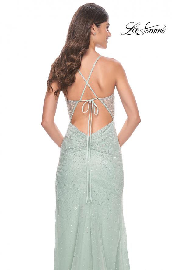 La Femme 32435 prom dress images.  La Femme 32435 is available in these colors: Nude, Sage.