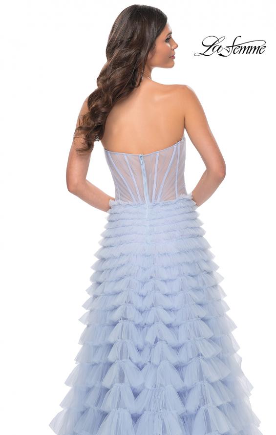 La Femme 32447 prom dress images.  La Femme 32447 is available in these colors: Light Periwinkle.