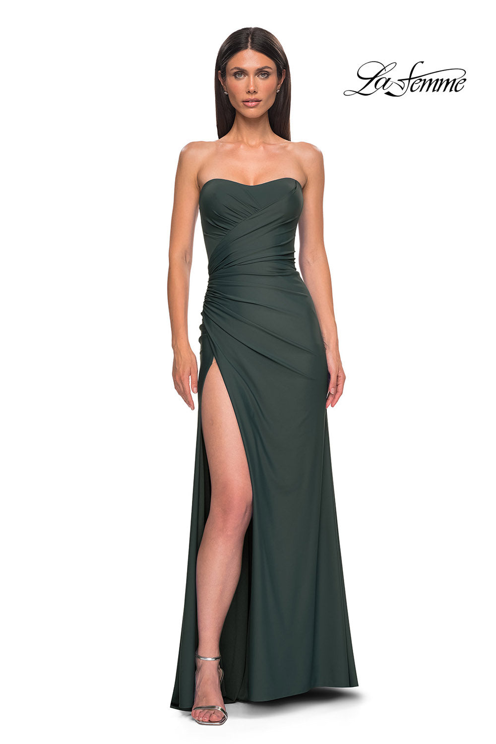 La Femme 33012 prom dress images.  La Femme 33012 is available in these colors: Black, Dark Emerald, Dark Wine, Royal Blue.