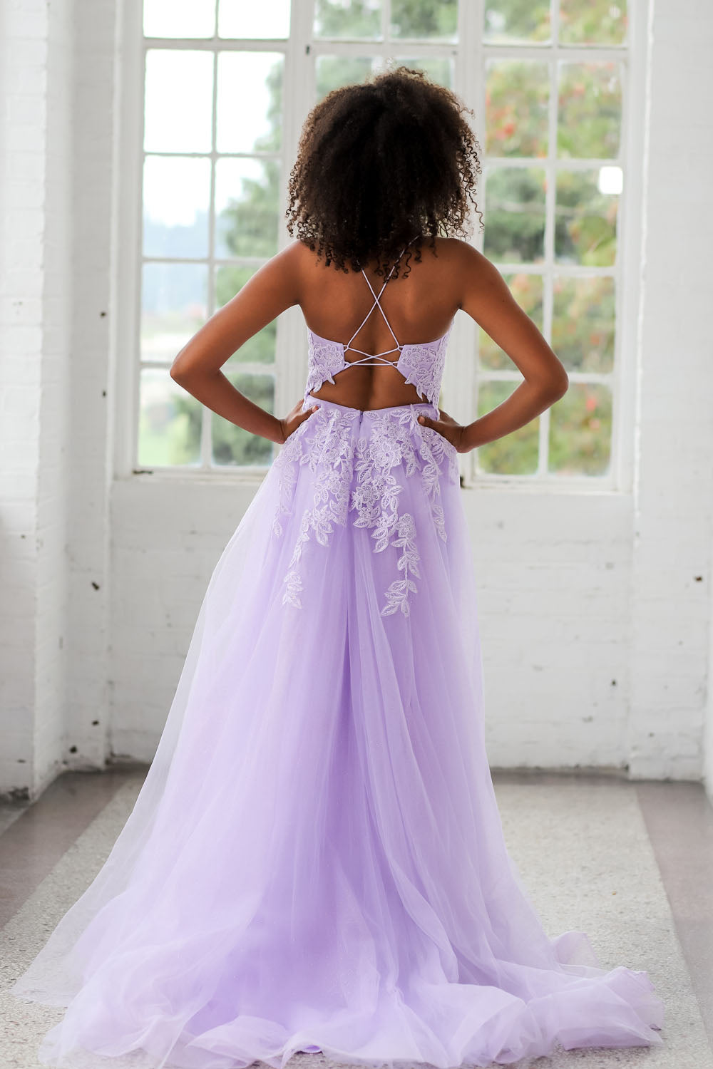 Miah Vega 24102 prom dress images. Miah Vega 24102 is available in these colors: Black, Light Pink, Lilac, Royal.