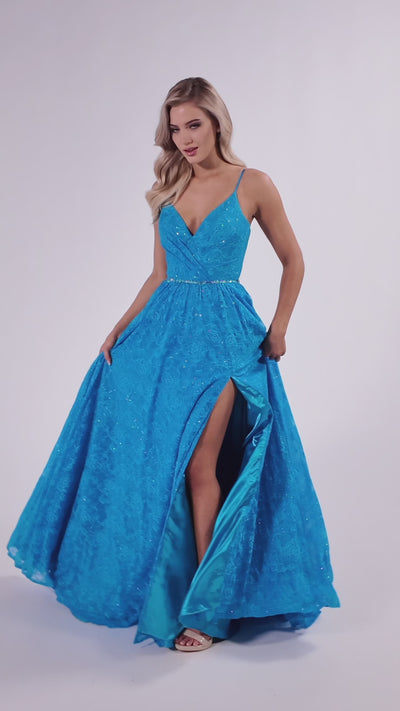 Colette CL8010 prom dress vidoes.  Colette CL8010 is available in these colors: Turquoise, Black.