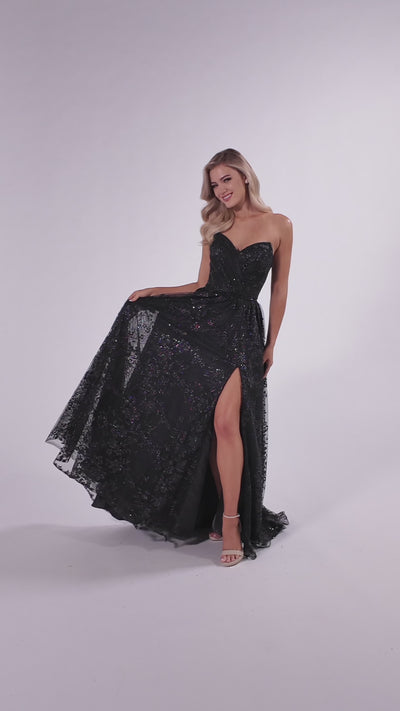 Colette CL8260 prom dress video.  Colette CL8260 is available in these colors: Evergreen, Black.