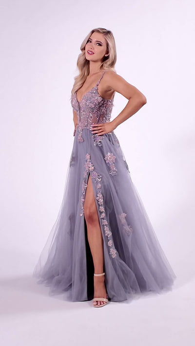 Colette CL8130 prom dress video.  Colette CL8130 is available in these colors: Platinum Blush.