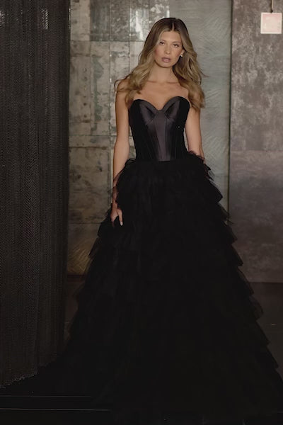 Sherri Hill 55928 prom dress video.  Sherri Hill 55928 is available in these colors: Black.