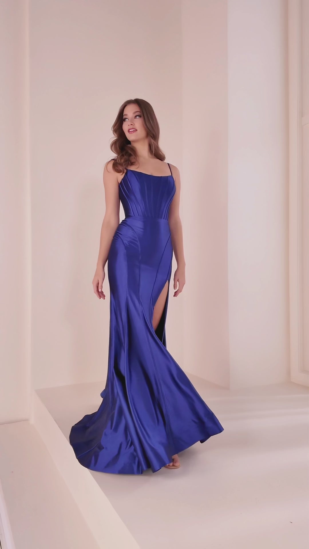 Ellie Wilde EW36021 fit and flare prom dress video.  Ellie Wilde EW36021 is available in these colors: Navy Blue, Royal Blue, Black, Red, Hot Pink, Emerald, Slate, Lavender Frost, Peacock, Sakura Pink.