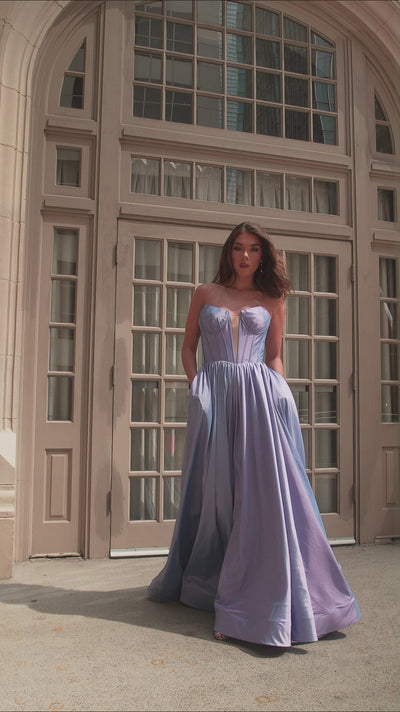 Rachel Allan 70871 prom dress video.  Rachel Allan 70871 is available in these colors: Aqua, Candy Pink, Lilac, Red.