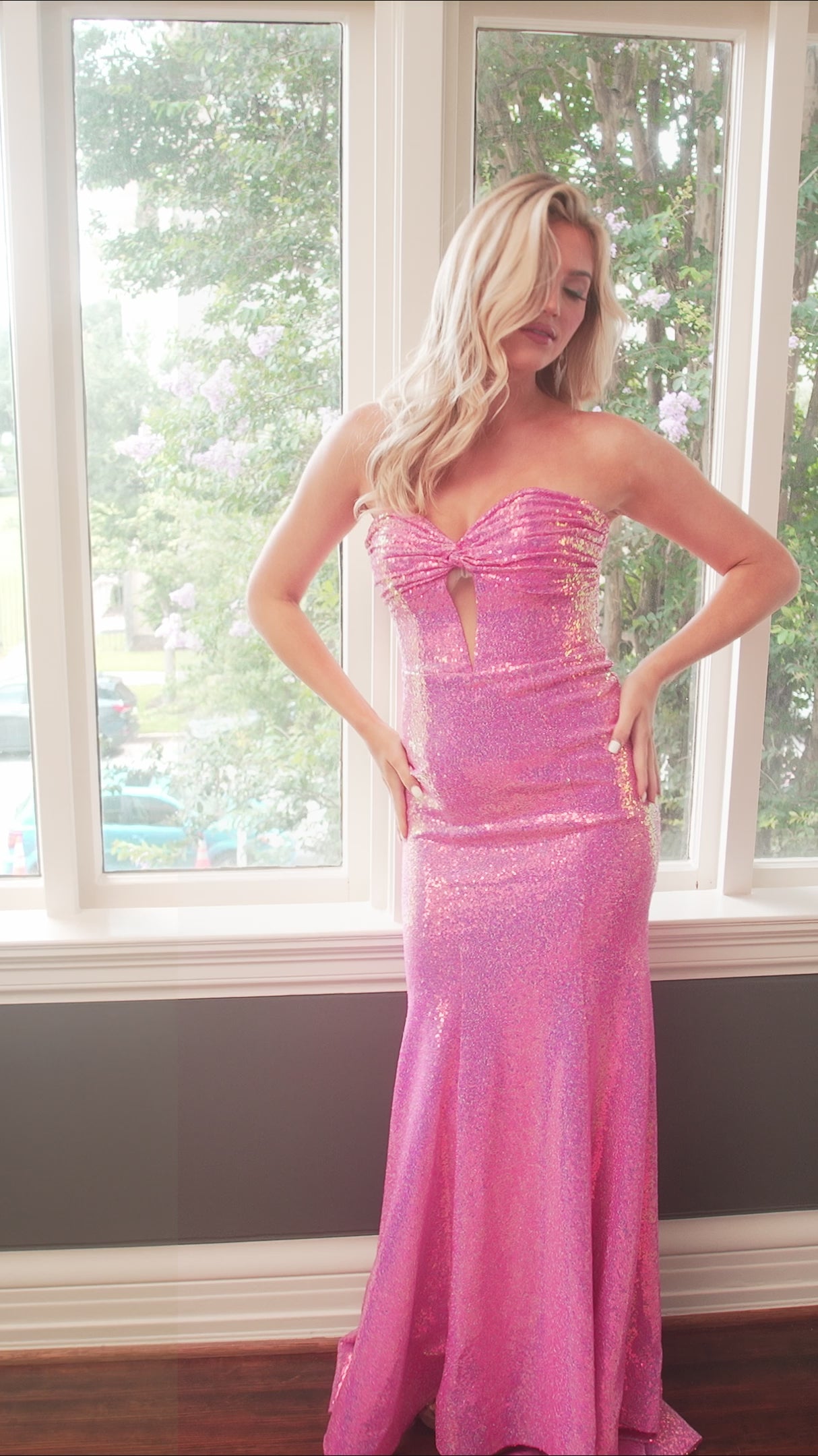 Rachel Allan 70547 prom dress video.  Rachel Allan 70547 is available in these colors: Black, Hot Pink, Light Blue, Light Pink.