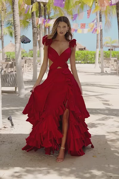 Sherri Hill 56057 prom dress video.  Sherri Hill 56057 is available in these colors: Red, Gold, Black, Royal, Emerald, Bright Pink, Burnt Orange, Ocean Blue, Magenta, Rose, Yellow.