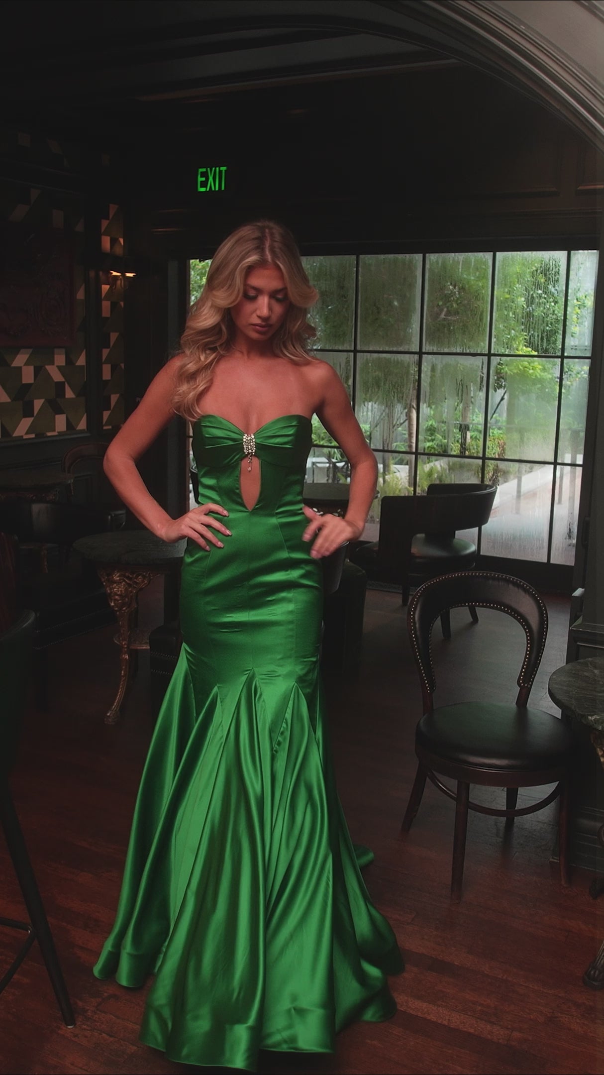 Rachel Allan 70869 prom dress video.  Rachel Allan 70869 is available in these colors: Black, Emerald, Red, Royal.