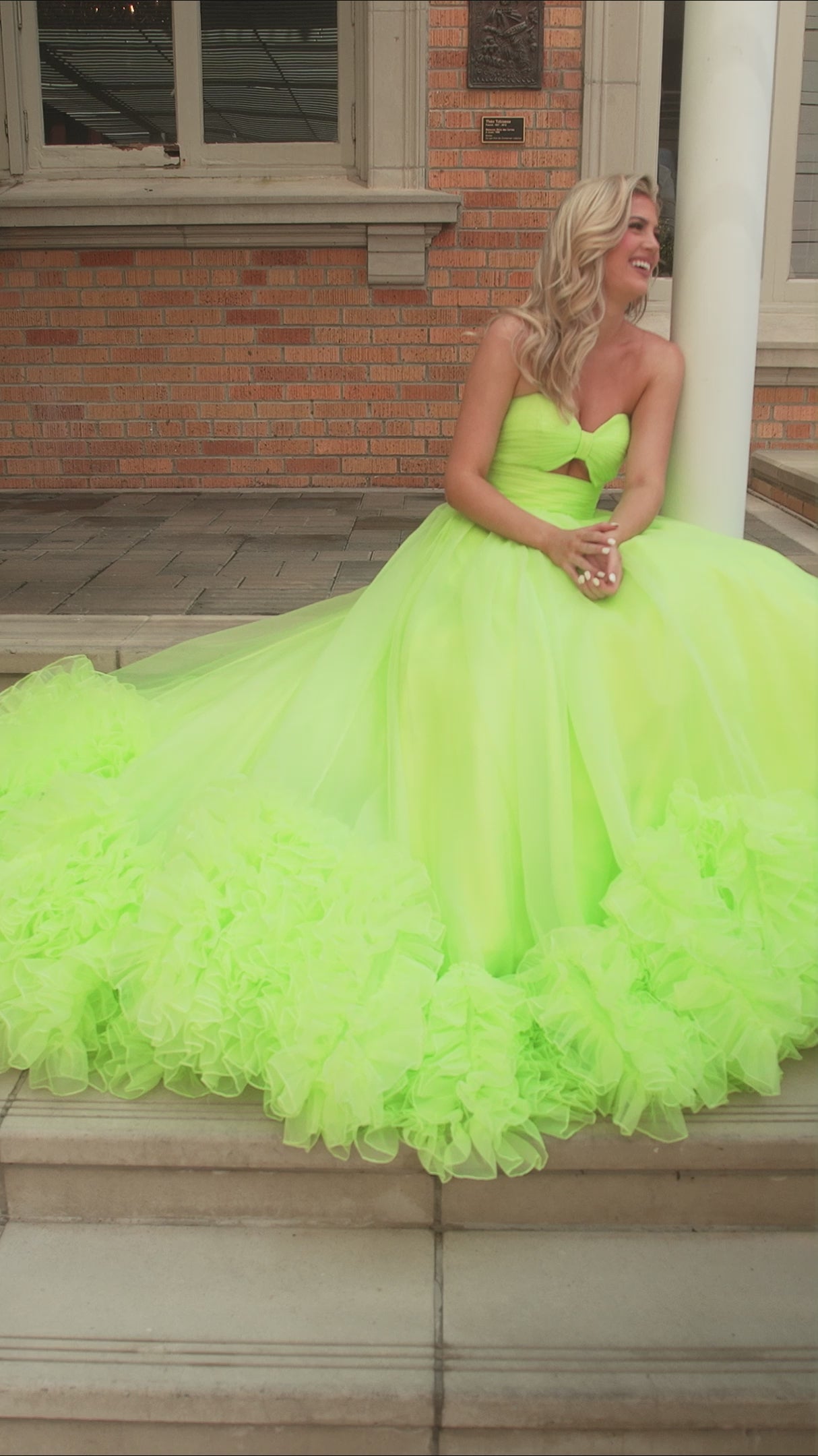 Rachel Allan 70820 prom dress video.  Rachel Allan 70820 is available in these colors: Hot Pink, Lime.