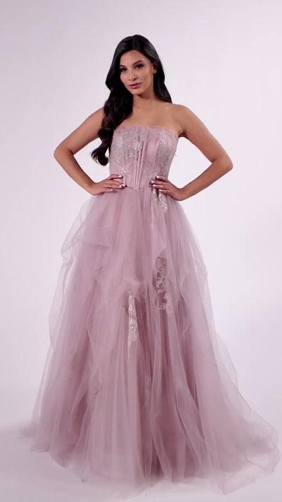 Colette CL8120 prom dress video.  Colette CL8120 is available in these colors: Blush.