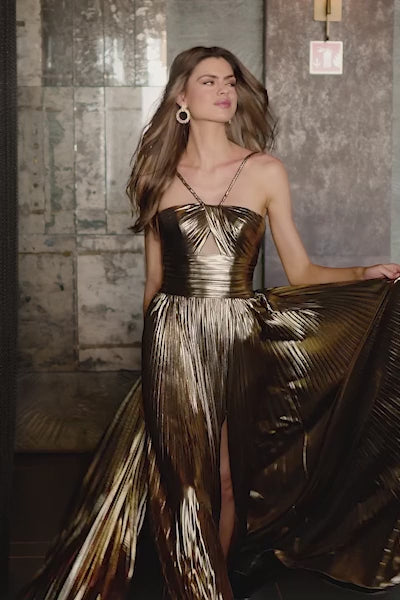 Sherri Hill 55930 prom dress video.  Sherri Hill 55930 is available in these colors: Gold.