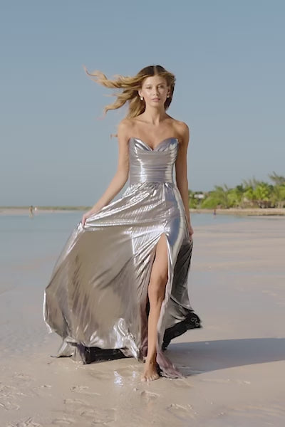 Sherri Hill 56065 prom dress video.  Sherri Hill 56065 is available in these colors: Peacock, Silver, Chartreuse, Magenta, Gold, Light Pink, Bronze, Fuchsia, Brown.