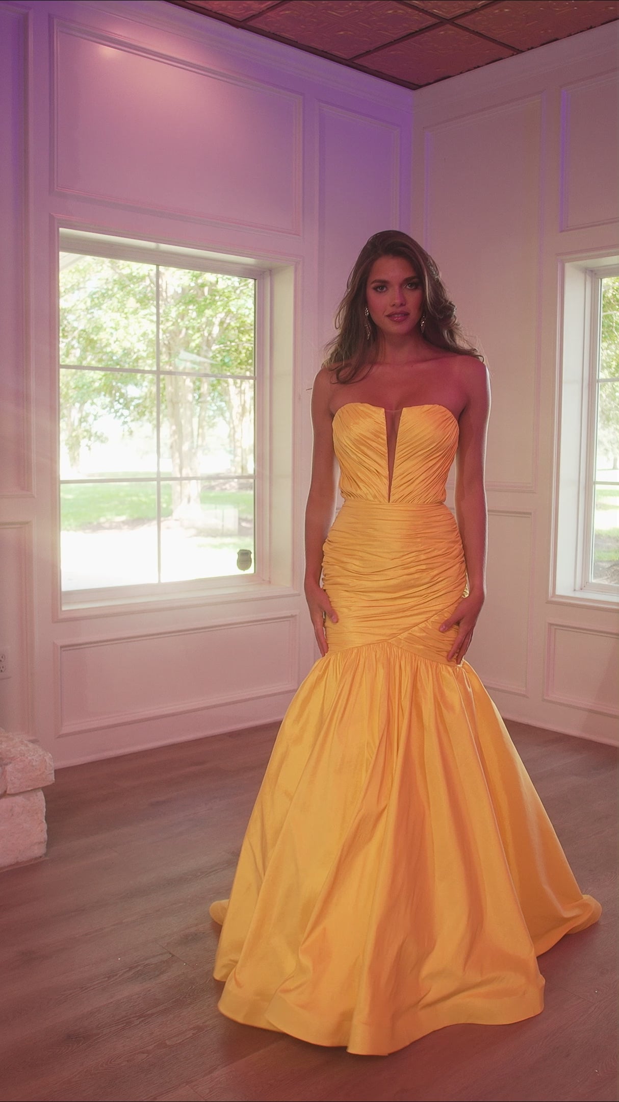 Rachel Allan 70792 prom dress video.  Rachel Allan 70792 is available in these colors: Aqua, Black, Watermelon, Yellow.