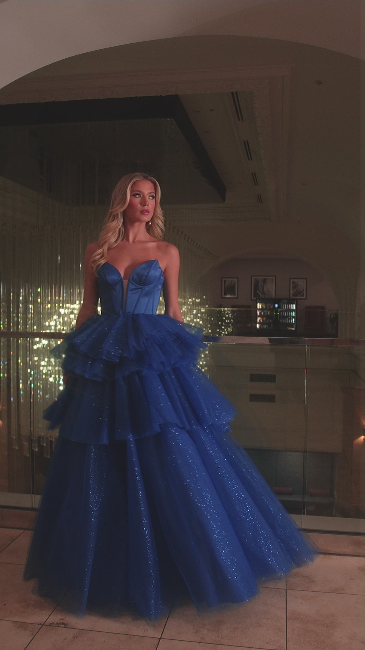 Rachel Allan 70876 prom dress video.  Rachel Allan 70876 is available in these colors: Powder Blue, Red, Royal, Yellow.