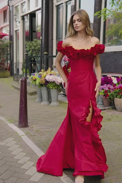 Sherri Hill 56240 prom dress video.  Sherri Hill 56240 is available in these colors: Pink, Yellow, Red, Black.