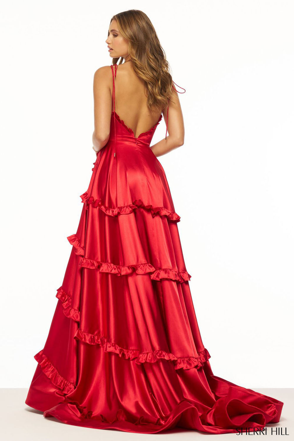 Sherri Hill 56353 prom dress images.  Sherri Hill 56353 is available in these colors: Red, Emerald, Yellow, Royal.