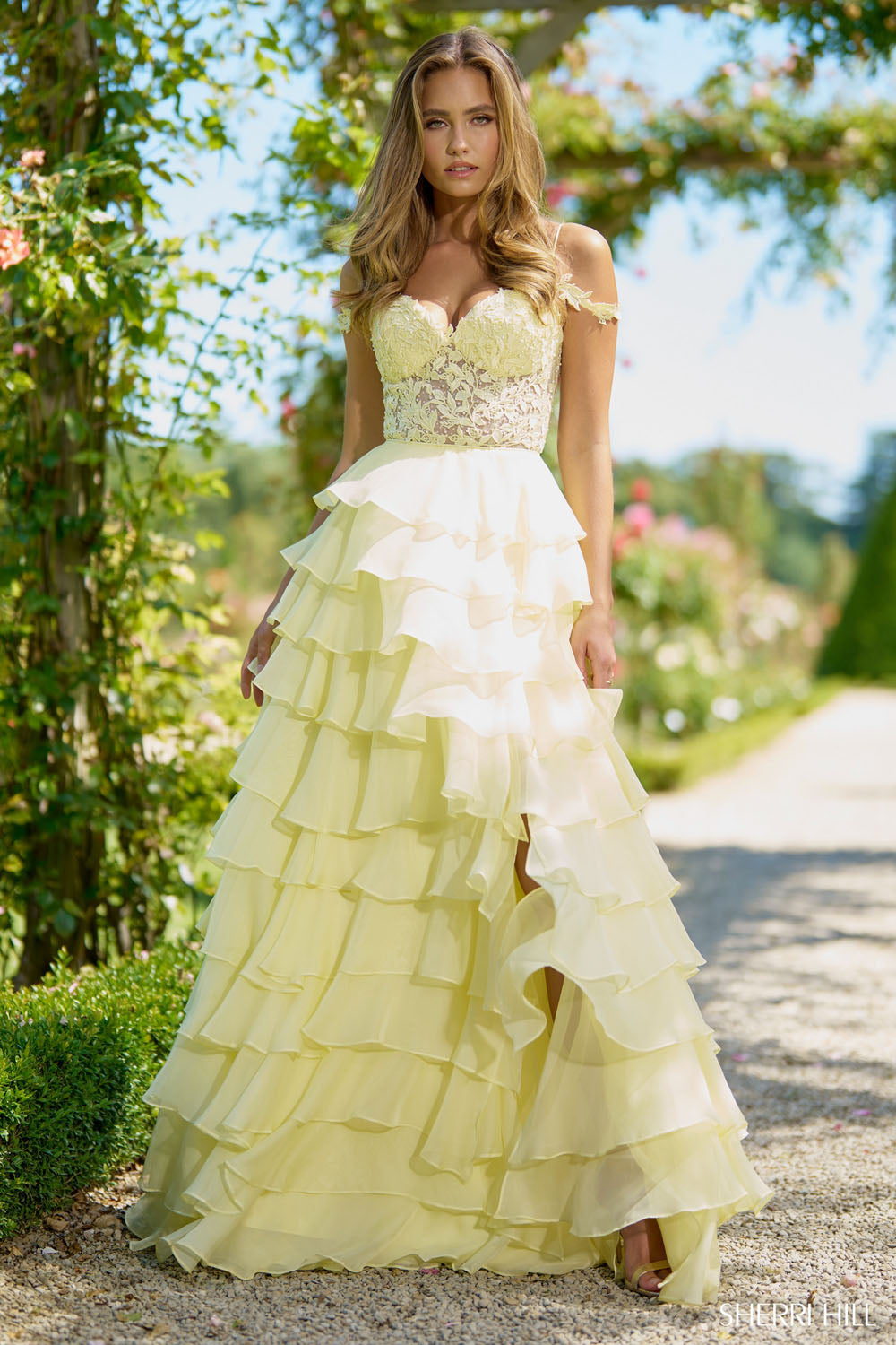 Sherri Hill 56868 prom dress images.  Sherri Hill 56868 is available in these colors: Aqua, Lilac, Magenta, Emerald, Royal, Periwinkle, Ivory, Bright Pink, Light Blue, Yellow, Red, Black, Coral, Navy, Peacock.