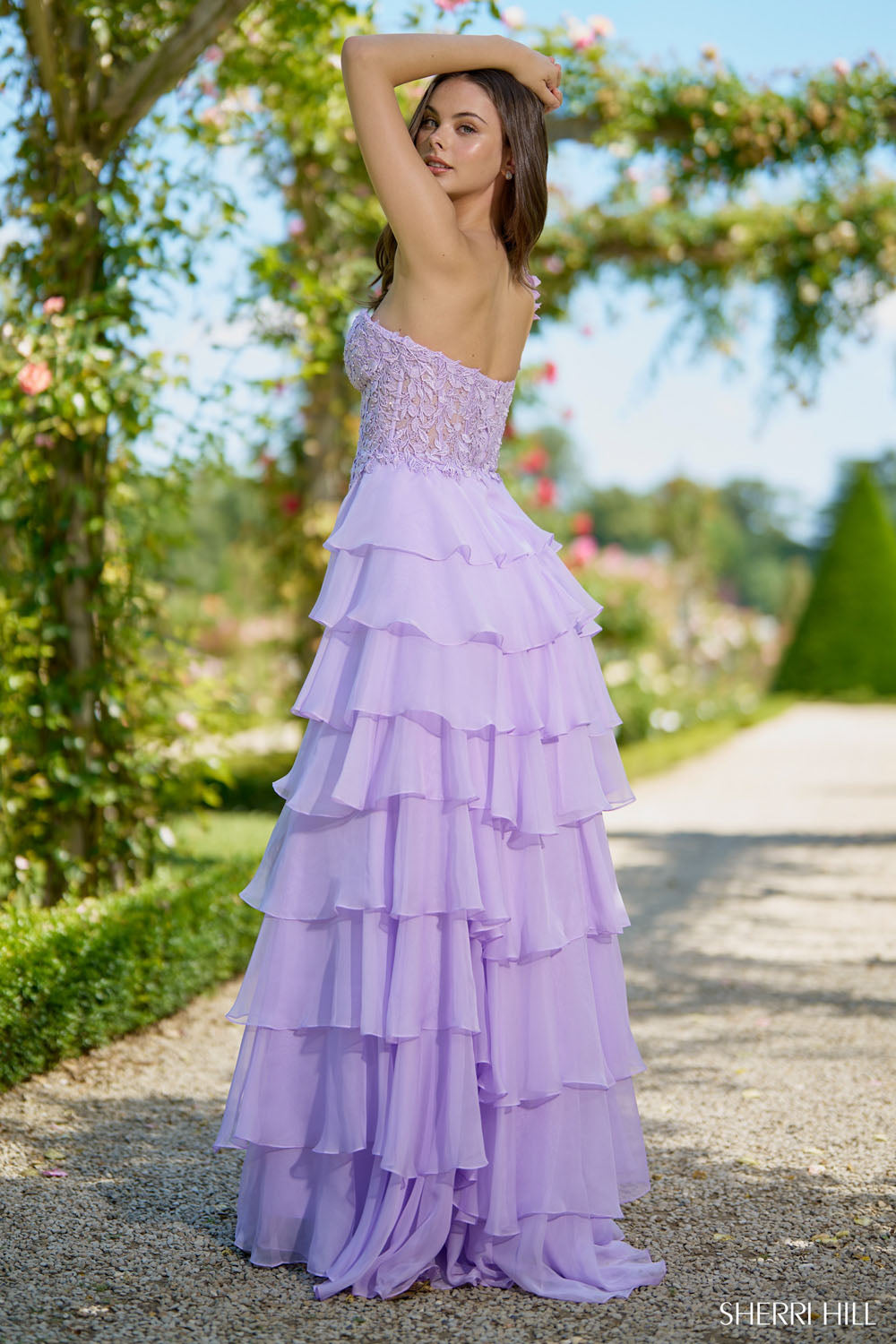 Sherri Hill 56923 prom dress images.  Sherri Hill 56923 is available in these colors: Coral, Blush, Peacock, Navy, Emerald, Royal, Periwinkle, Bright Pink, Ivory Nude, Light Blue, Yellow, Lilac, Black, Red.