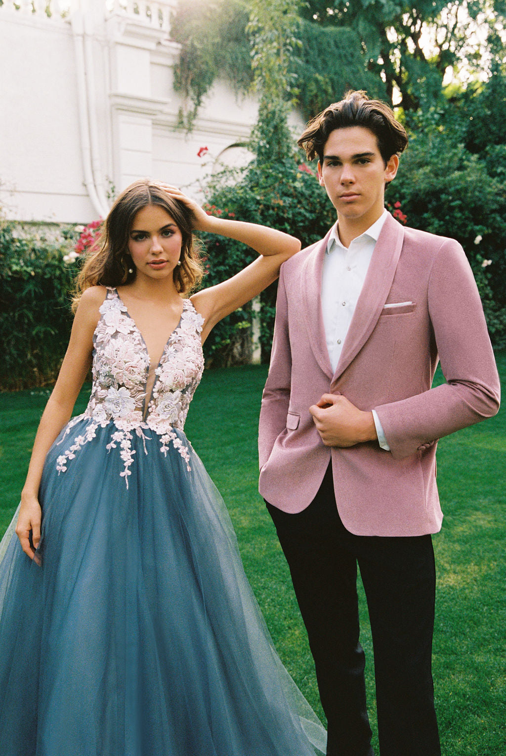 Dusty Rose Venice Velvet Slim Fit Tuxedos