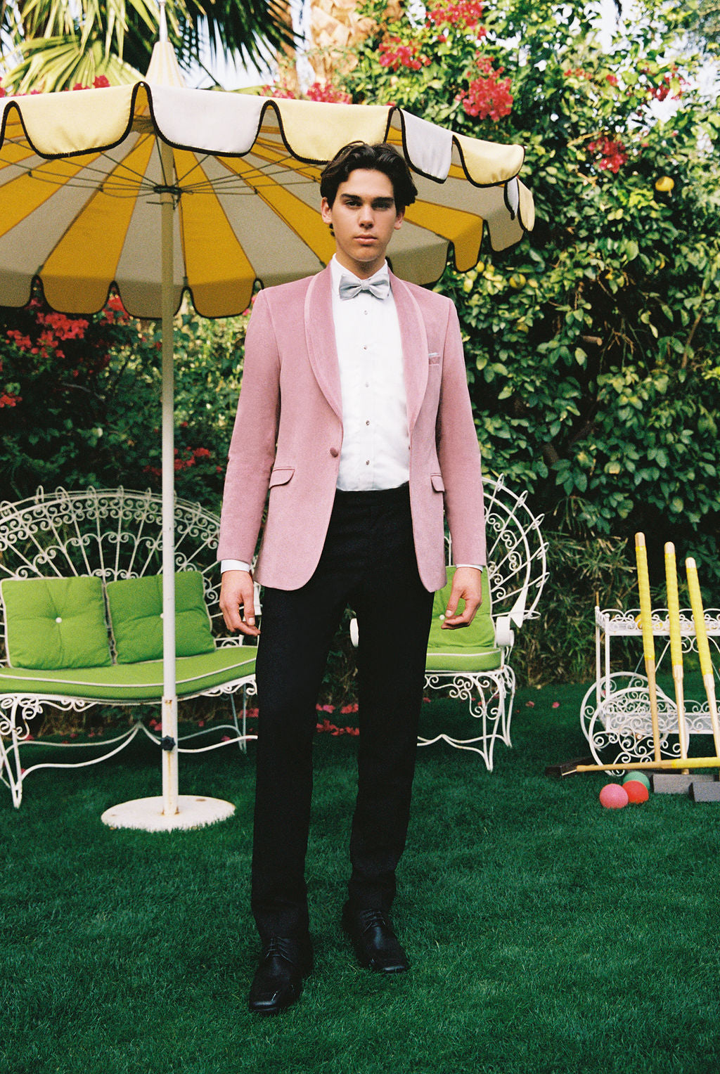 Dusty Rose Venice Velvet Slim Fit Tuxedos