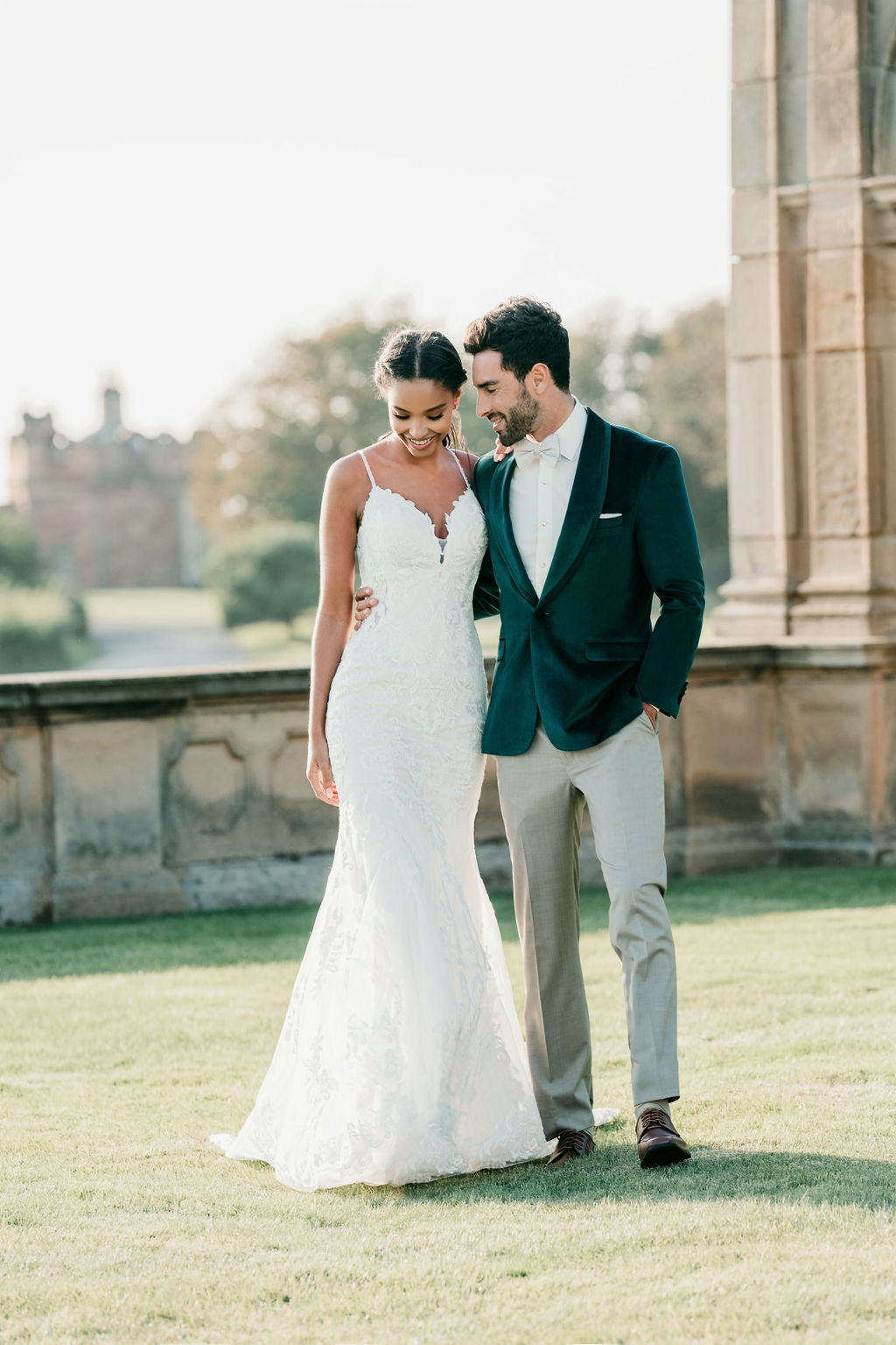 Emerald Green Tuxedos in Slim Fit Venice Velvet