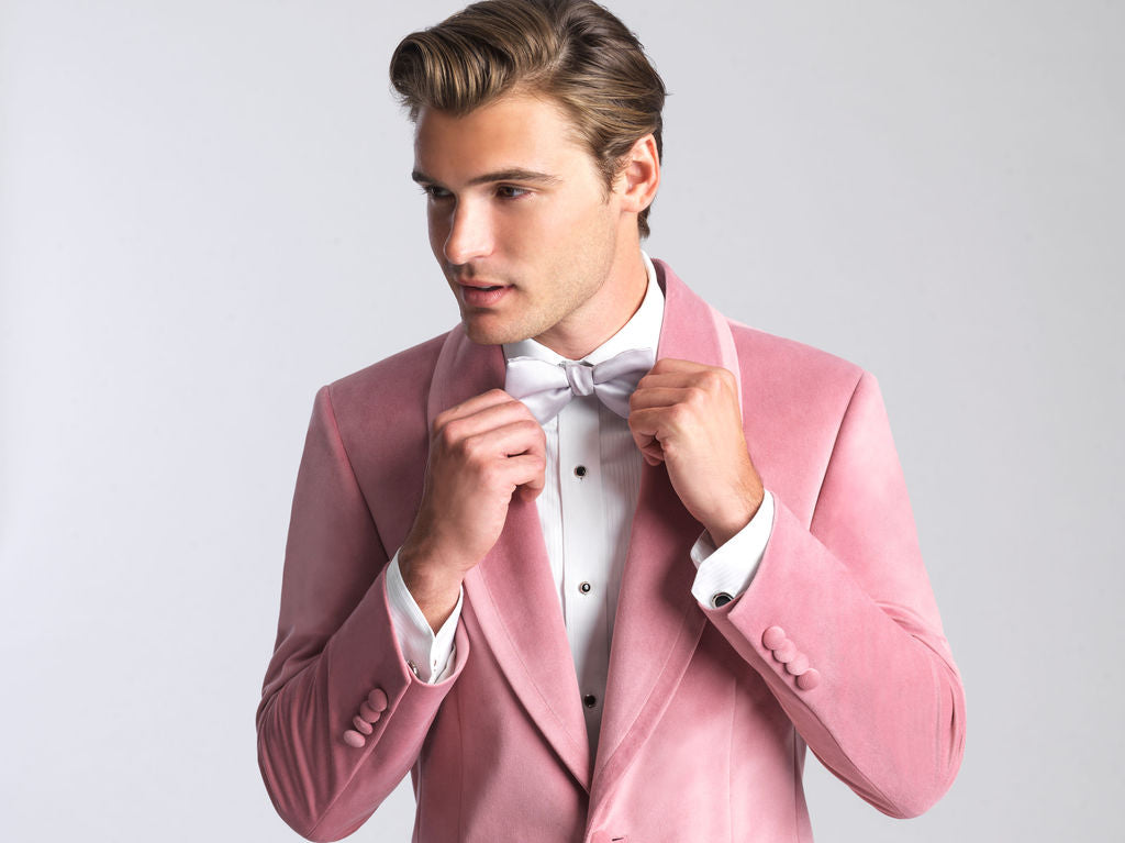 Slim Fit Tuxedo Dusty Rose Velvet by Allure Men Tuxedos