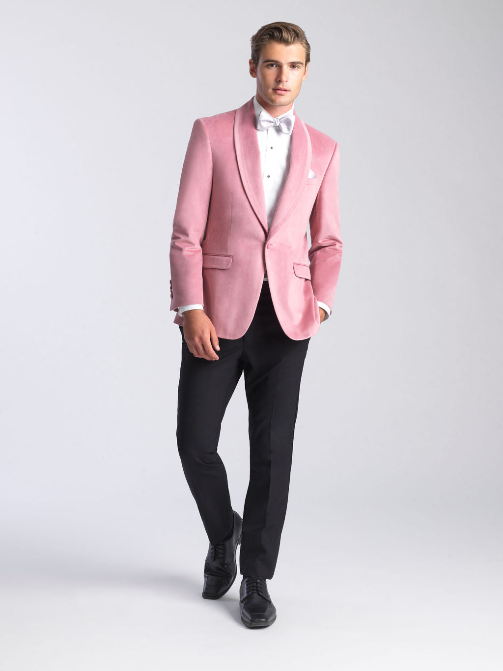 Slim Fit Tuxedo Dusty Rose Velvet by Allure Men Tuxedos