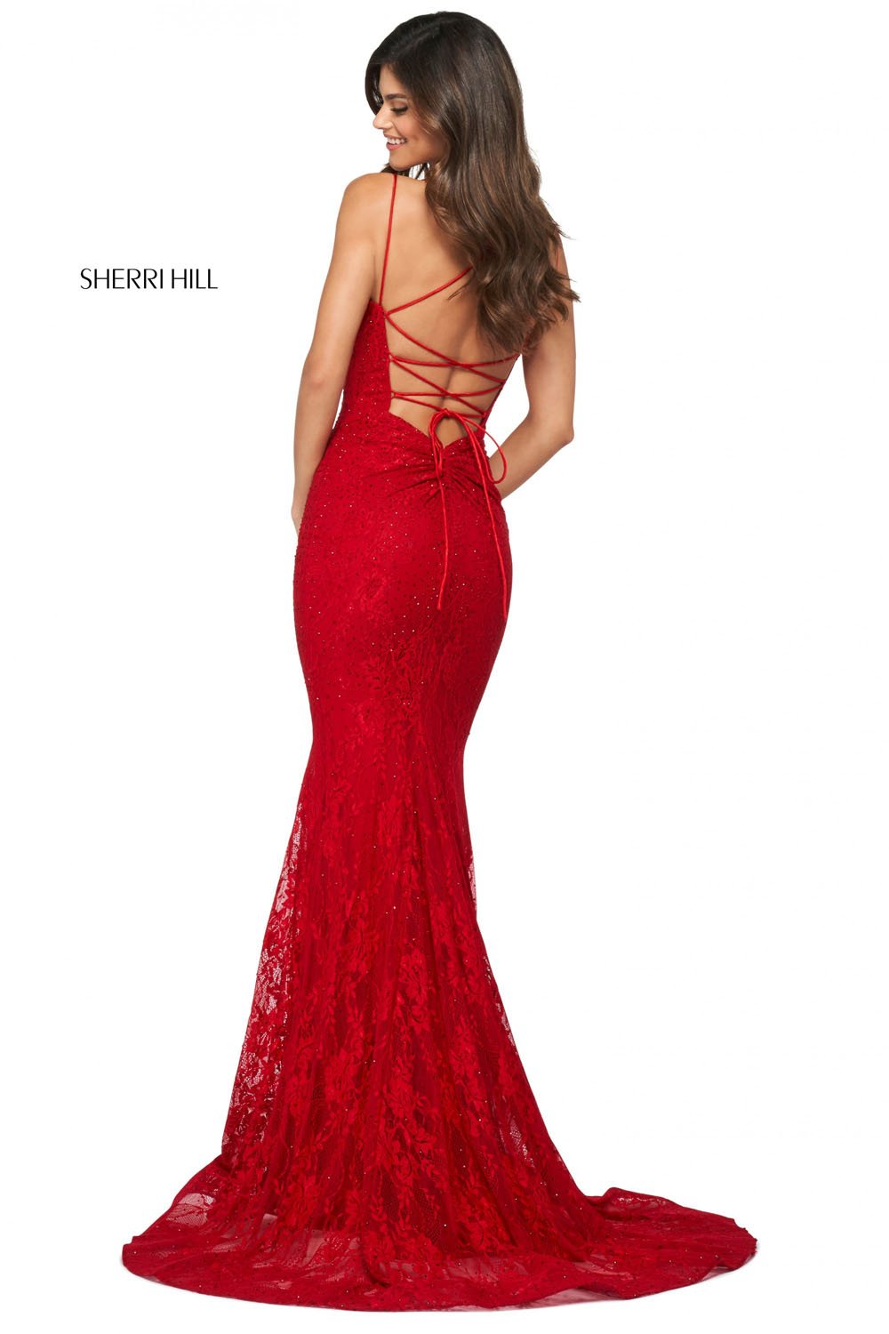 Sherri Hill 53364 prom dress images.  Sherri Hill 53364 is available in these colors: Pink, Navy, Royal, Red, Ivory, Black, Aqua.