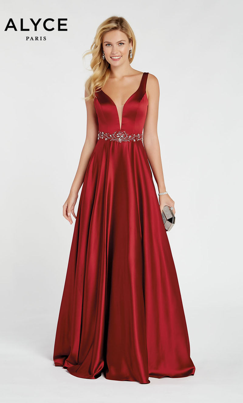 Alyce Paris 1422 prom dress images.  Alyce Paris 1422 is available in these colors: Emerald,  Yellow,  Royal,  Claret.