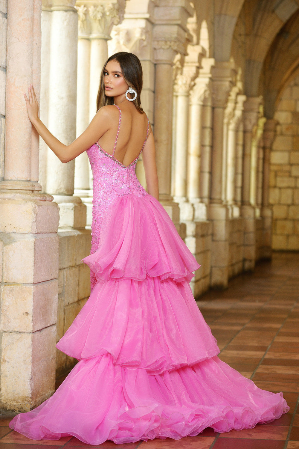 Ava Presley 38813 prom dress images.  Ava Presley 38813 is available in these colors: Periwinkle, Hot Pink.