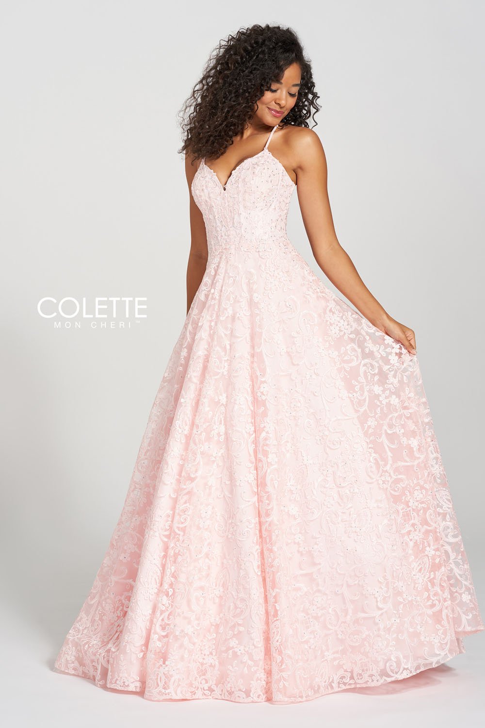 Colette CL12204 prom dress images.  Colette CL12204 is available in these colors: Blush, Lilac.