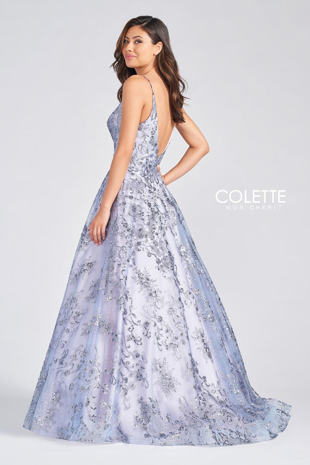 Colette CL12259 prom dress images.  Colette CL12259 is available in these colors: Dusty Lilac, Magenta.