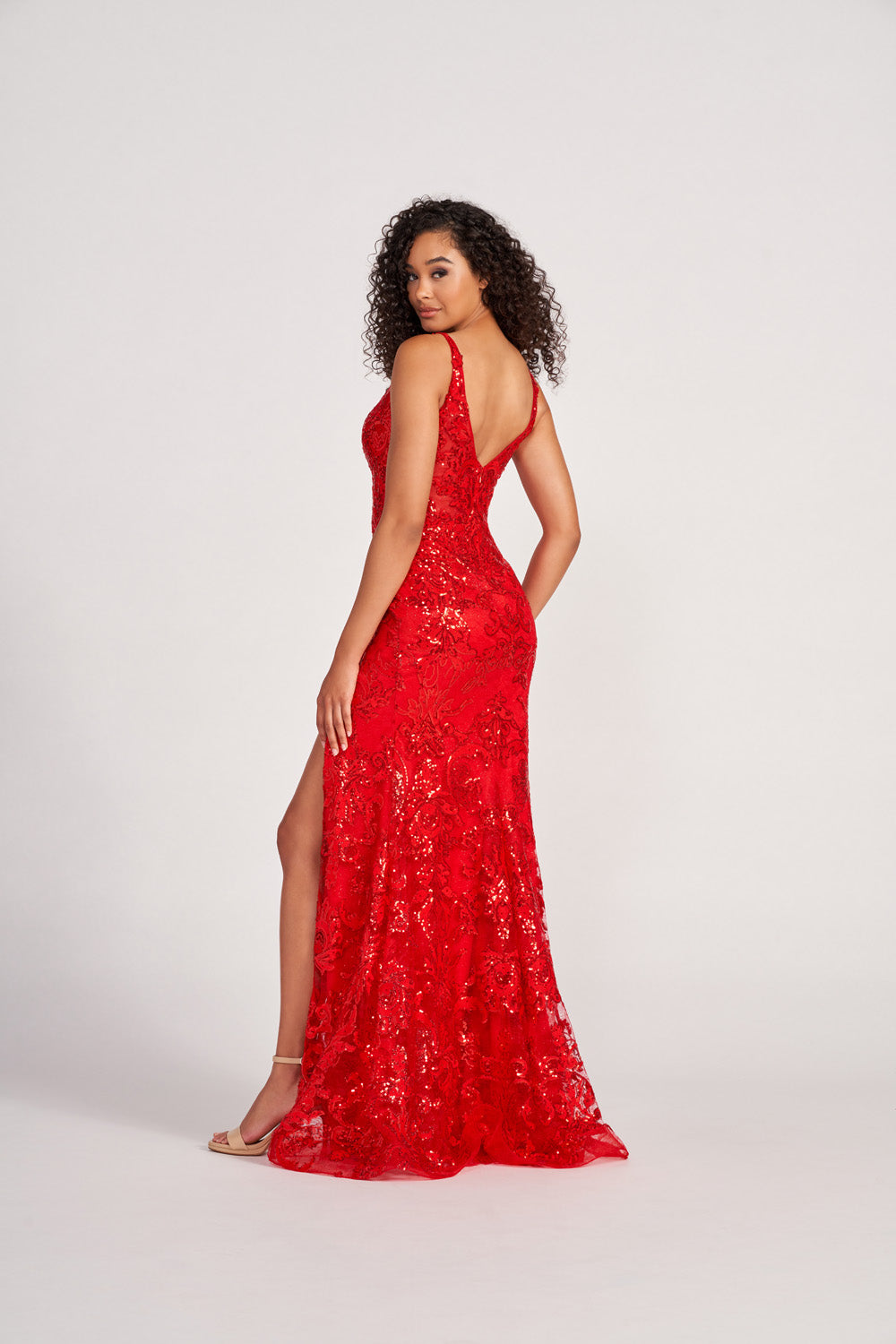 Colette CL2040 prom dress images.  Colette CL2040 is available in these colors: Red, Black.